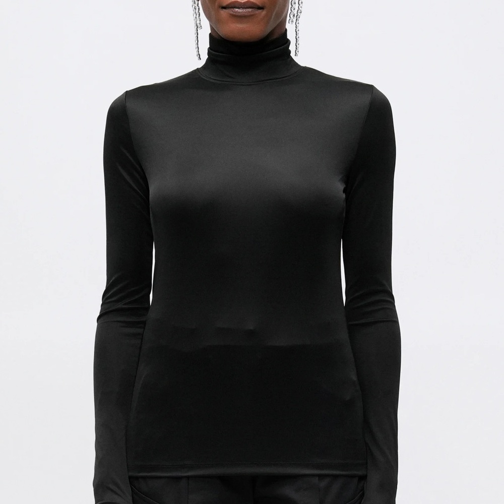 Filippa K Black Turtleneck Top
